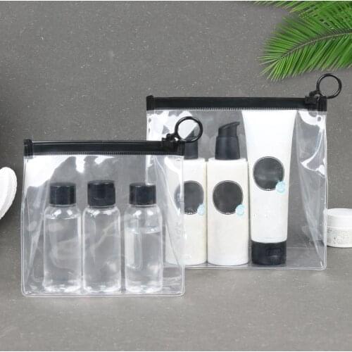 Girl Lady Creative Travel PVC Zipper Waterproof Transparent Women Makeup Cosmetic Pouch Case Storage Bags Organizer