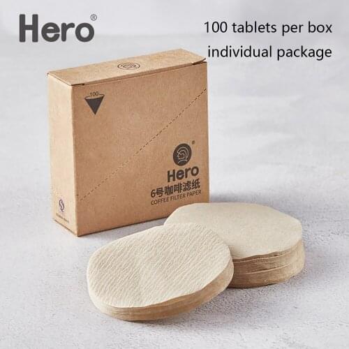 100Pcs Moka Pot Filter Paper Filter Paper Original Wooden Drip Papers Coffee Drip Filters Coffee Filters Tools Coffees Dripper