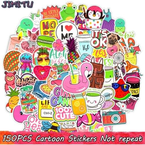 150 PCS Fashion Anime Sticker Kawaii Graffiti Waterproof Stickers Kids Toys DIY Tablet Suitcase Fridge Laptop Skateboard Decals