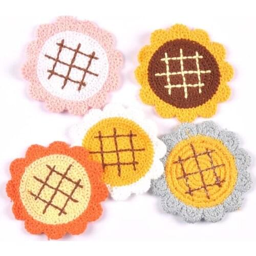 5Pcs/lot Sunflowers Appliques for DIY Hat Clothes Sewing Supplies Headwear Decor Stick-on Patches 60mm cp3031