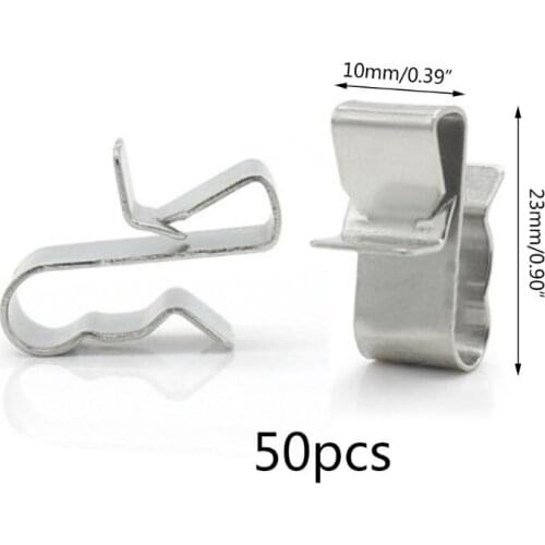 50Pcs 2x4mm Stainless Steel Solar PV Cable Clip For System Mounting Installation