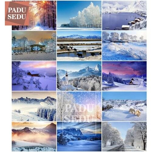 DIY Diamond Mosaic Painting New Arrivals Winter Scenery Snow Paintings Diamond Embroidery Nature Landscape Beads Decoration Home