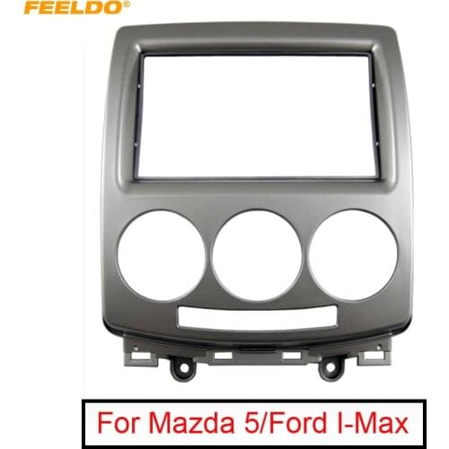 FEELDO Car Stereo Radio 2DIN Frame Fascia Adaptor for Mazda 5/Premacy Ford I-Max Dash Panel Bezel Trim Face Plate Kit#1572