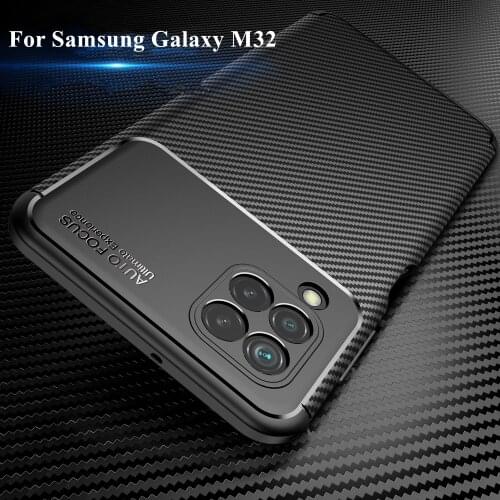 For Samsung Galaxy M32 Case Cover For Samsung Galaxy M32 Coque Luxury Business Shockproof Protective Phone Case For Samsung M32