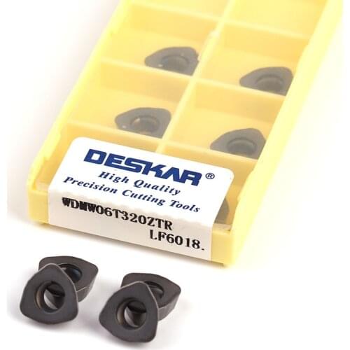 DESKAR 100%WDMW06T320ZTR LF6018 CNC lathe milling turning tool carbide blade stainless steel tool parts