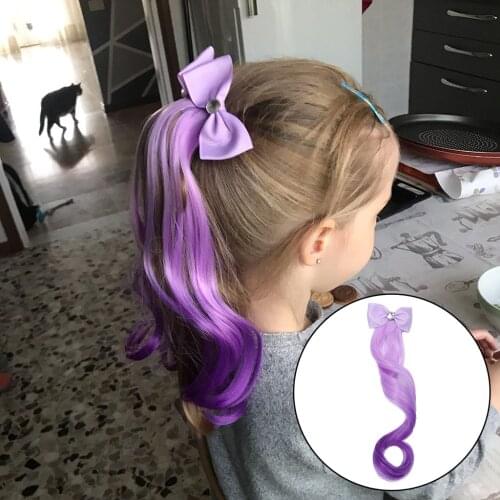Child Bow Kids Wig Headband Headdress Toy Costume Pretened Play Accessories