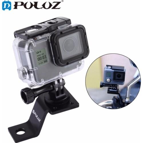 PULUZ Aluminum Motorcycle Fixed Holder Camera Mount Brackt for GoPro HERO7/6/5/4/3/2/DJI OSMO Action/Xiaoyi/otherAction Cameras