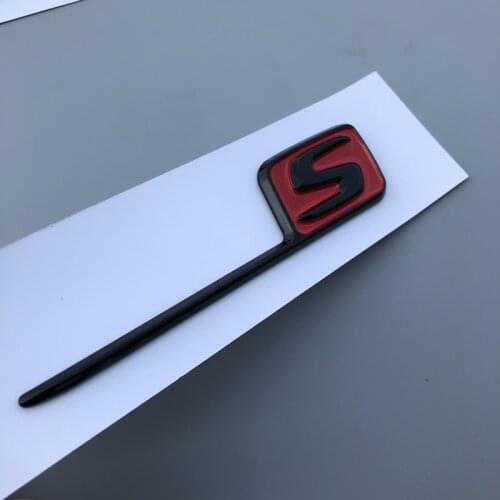 Glossy Black Red Silver S Badge for Mercedes Benz AMG SAMG E63S C63S GLC63S GLE63S Emblem Car Styling Trunk Refitting Sticker