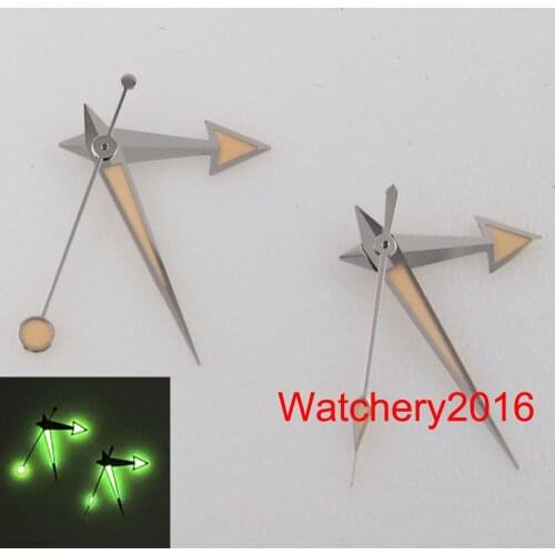 Orange Watch Hand Needles Green Luminous fit NH35A NH36A 7S26 4R35 4R36 ETA 2824 2836 MIYOTA 8215 8205 821A