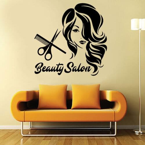Makeup lip eye beauty salon vinyl sticker girl woman home decoration wall sticker barber shop decorative mural MF45