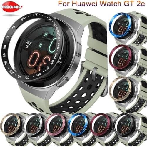 For Huawei Watch GT 2e Metal Bezel Ring Frame Case Film Glass Screen Protector Cover For Huawei Watch GT2e Stainless Steel Bezel