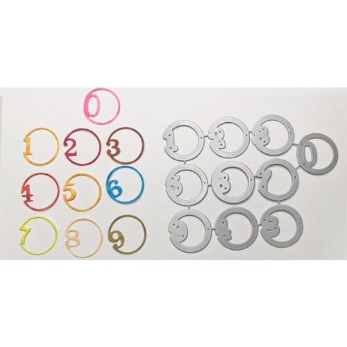 Metal Cutting Dies special Circle Numbers 1-9 Decoration cut die for DIY Scrapbooking Crafts new 2019 Embossing Die Cuts