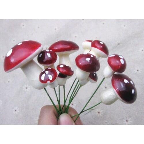 Mini Foam Mushroom Artificial Flower Arranging Decor For Home Artificial Plants Wedding Decorations Wreath DIY Craft