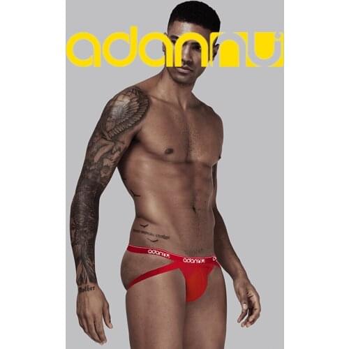 New ADANNU Sexy Men Jockstrap Men Underwear Cotton Male Panties Men Thong G-String Cueca Breathable Penis Pouch Gay Underwear