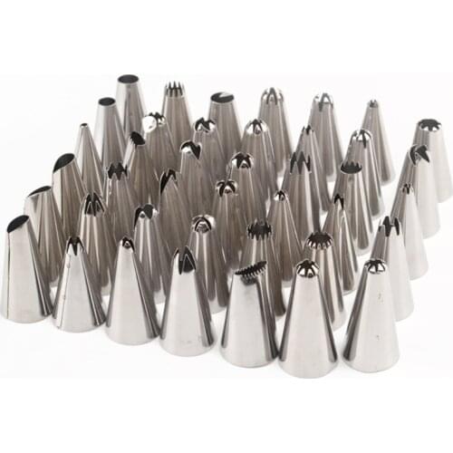 35pcs/Set Stainless Steel Icing Piping Nozzles Reusable Cream Pastry Tips Set Cake Decorating Tools Kitchen Baking Accessories