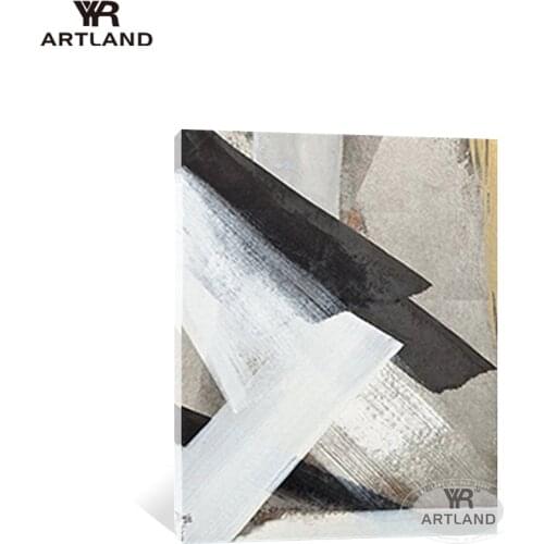 Wall art paintings abstract black and white Handmade acrylic oil painting on canvas wall art picture for living room entrance