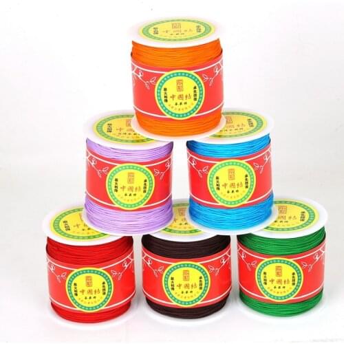New Arrivals 18 Colors Nylon Cord Thread Chinese Knot Macrame Rattail 1.5mm For Craft Making DIY Bracelet Braided