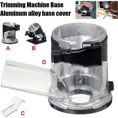 Aluminum Alloy Trimming Machine Base Set Dust Cover Board Woodworking Edge Cutter for Makita Battery 3709 DRT50 Electric Trimmer