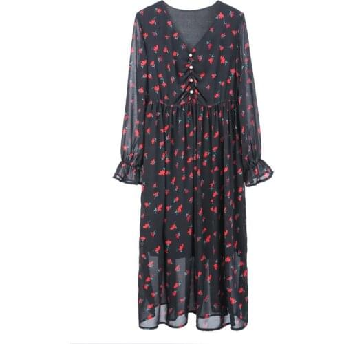 Envsoll Maternity Dress Pregnant Wear 2020 Spring New Long Printed Foral Chiffon Dress Maternity Clothes For Pregnant Women