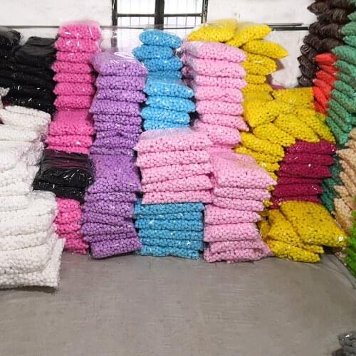 Wholesale 30 mm Pompoms Fur Craft DIY Soft Pom Poms Crafts Pom Fluffy Ball Christmas Decor Glue Sewing Fabric Cloth Accessories
