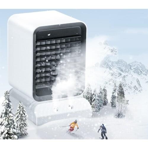 Portable Air Conditioner Fan, Personal Air Cooler, Small USB Plug-in Quiet Desktop Table Mini Conditioner Fan for Home Office