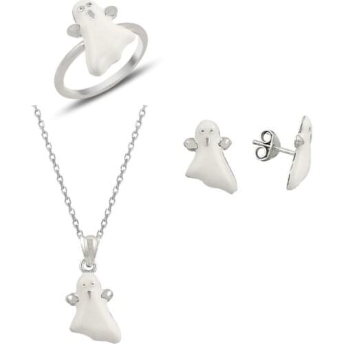 Silverlina Silver Cabochons Ghost Child Set