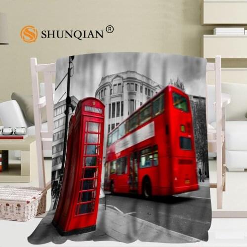 Custom big size london street Blankets for beds Falafel warm winter sleeping sofa blanket 56x80inch 50X60inch 40X50inch