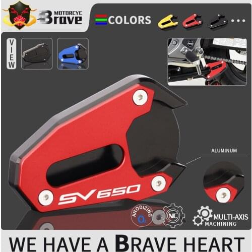 SV 650 / X Motorcycles Side Stand Enlarger Plate Kickstand Enlarge Extension For SUZUKI SV650 SV650X 2017 2018 2019 2020 SV 650X
