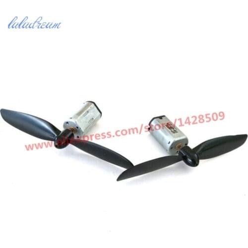 2 set hight quanlity metal Micro 3.7V DC-motor with Black Propeller Model Airplane Motor