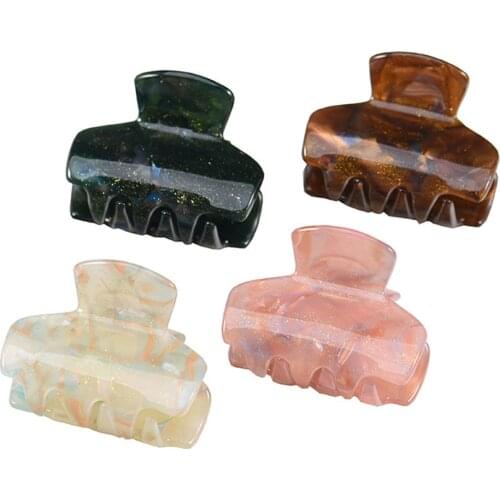 Fashion Women Simple Hair Claw Clips Barrette Clamp Jelly Colors Acrylic Ponytail Crab Girls Hairpin Hair Styling Accessories