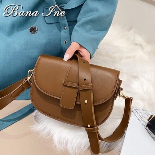 Women Bag Vintage Saddle Half Round Flap Crossbody Bags For Women 2021 Handbags And Purse High Quality Ladys Shoulder Bag