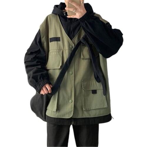 2020 Womens Overalls bf Chic Autumn Winter Coats Stitching Jacket Korean Loose Hooed Outerwear b66