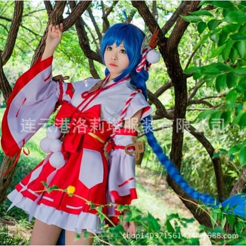 Glory of Kings COS Costume WOMENS Dress Kimono Glory COS Big Joe Skin Miko Cosplay Clothing Love Live Cosplay Costume Women