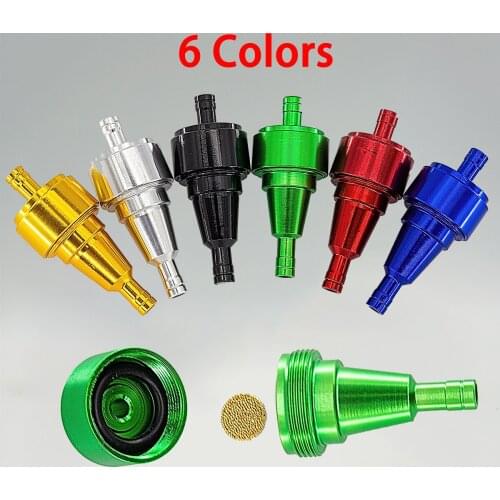 1/4'' 6mm Inline Gas Fuel Filter for Motorcycle Cruiser Chopper Bobber Touring Street 110cc-250cc bike Dirt bike Dual Sport Bike
