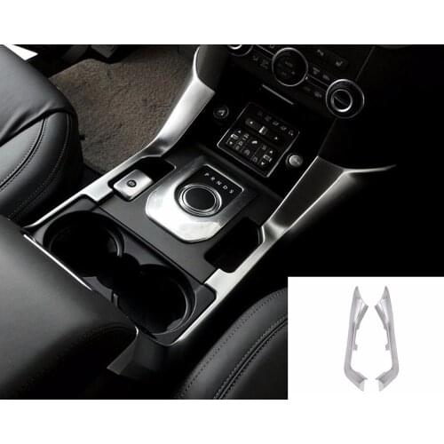 2pcs ABS Chrome Interior Center Console Decoration Strips Trim For Land rover Discovery 4 2010-2016 Car Accessories