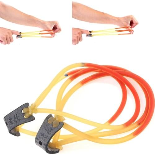 2pcs Tactical Hunting Shooting Slingshot Natural Latex Rubber Tube Band Outdoor Slingshot Catapult Elastic Part Bungee Equipment