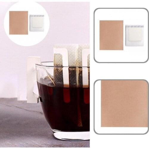 2 Styles 100Pcs Good Coffee Strainer Ear Bag Kraft Paper Powder Filter Bags BPA Free for Household