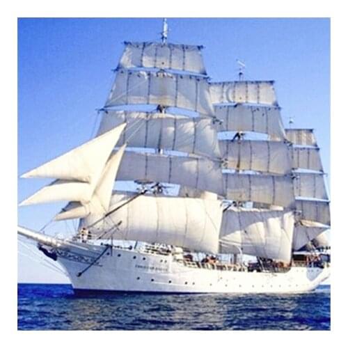 2020 new arrived DIY 5D Diamond painting White ships sailing on the sea diamond embroidery cross stitch for home decor for gift