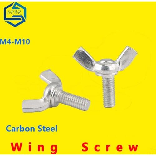 Wing Thumb Screws Wing Bolt Hand Tighten Screws Twist Ingot Hand-tightening Butterfly Bolt Carbon Steel lengthening Screws