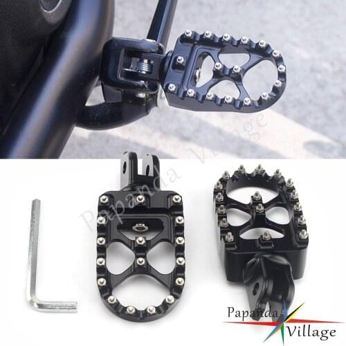 For Harley Softail Slim FLSL FXBR Street Bob FXBB 18-20 Front Driver Rider Aluminum Foot Pegs MX Wide Fat Floorboards Footpegs