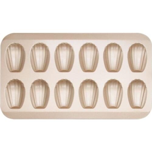 Mini Cake Pan Madeleine Tray/Tin/Mold 12 Cup Madeleine Nonstick Cookie Baking Tray Cake Mold/Mould Tin Carbon Steel Biscuit Pan