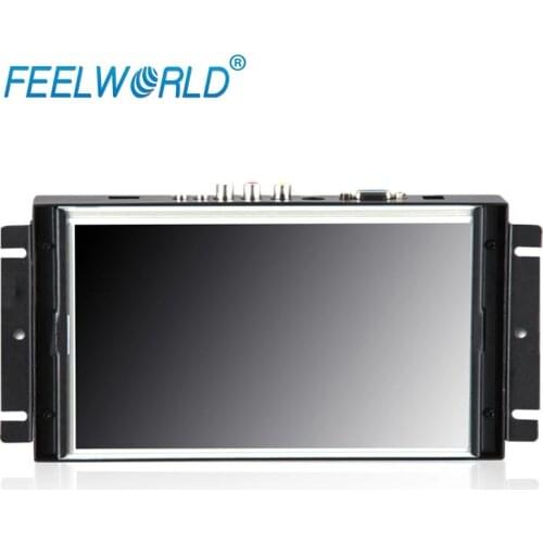 FEELWORLD P839-9AHT 8 Inch 800x480 TFT LCD Open Frame Metal Touch Screen Industrial Monitor With HDMI,AV1,AV2,Audio,VGA Inputs
