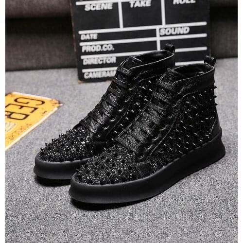 Italian Brand Designer Shoes Men High Quality Hip Hop Mens Shoes Casual Luxury Famous Leather Tops business Dress Shoe