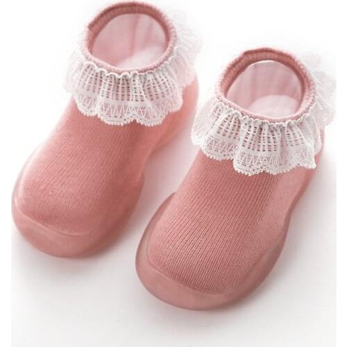 Lace Baby Girls Boys Shoes Soft and Comfortable Children Attipas Same Design First Walkers Toddler Shoes Anti-slip