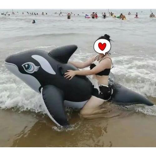 Summer Water Sports Swimming Inflatable Dolphin Float Swimming Ring Adult Water Games Inflatable Ride