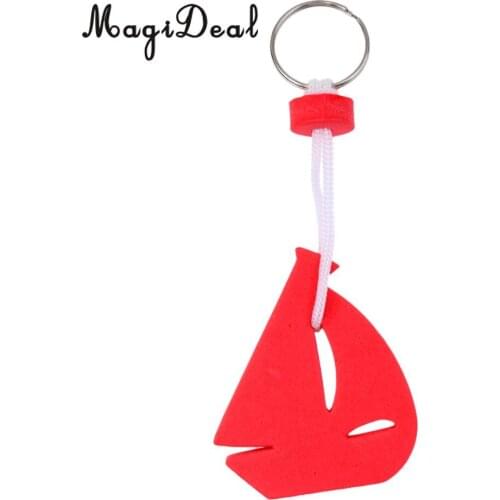 MagiDeal Yachting Boating Floating Key Chain Key Ring Keyring - Sailing Boat Orange/Yellow/Red