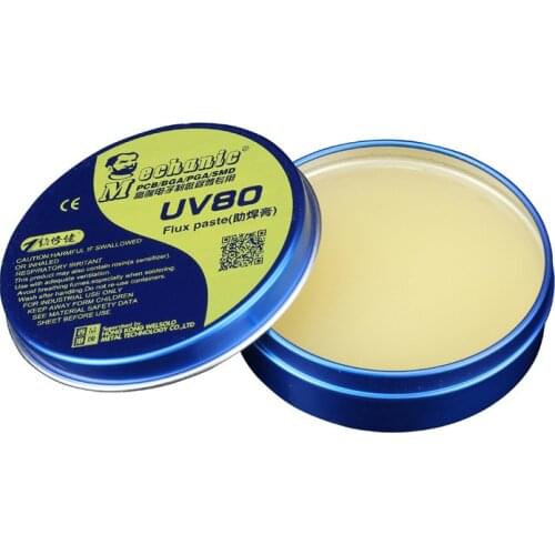 MECHANIC MCN-UV80 UV50 Paste Flux No-clean Soldering Tin BGA Solder Flux Rosin Welding Fluxes For PCB/BGA/PGA/SMD Repair Tools