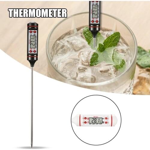 Instant Read Meat Thermometer Digital Cooking Thermometer with LCD Display Precise ℃/℉ for Baking BBQ Food Liquid TS2