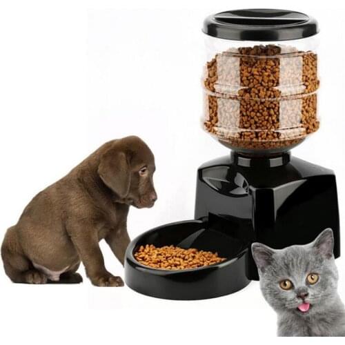 New Automatic Pet Feeder with Voice Message Recording,LCD Screen And Timer Large Smart Dogs Cats Food Bowl Dispenser