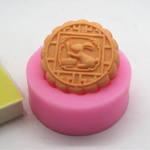 Wholesale/retail ,free shipping,1 pcs Chang E / Rabbit / Reunion silicone moon cake mould Baking mould FM